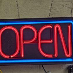 Open Neon Sign