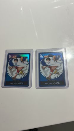 One Piece x LA Dodgers Luffy DON!! Card x2