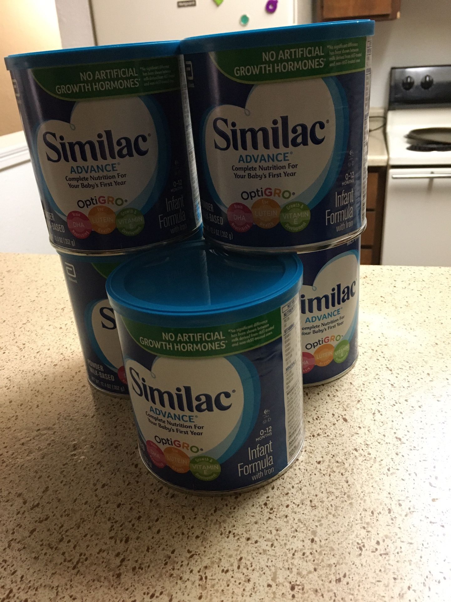 5 similac advance cans for 50$