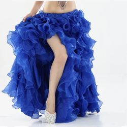 Blue Belly Dance Skirt For Kids 