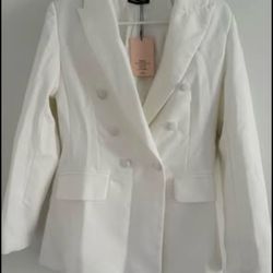 SHEIN White Blazer XS