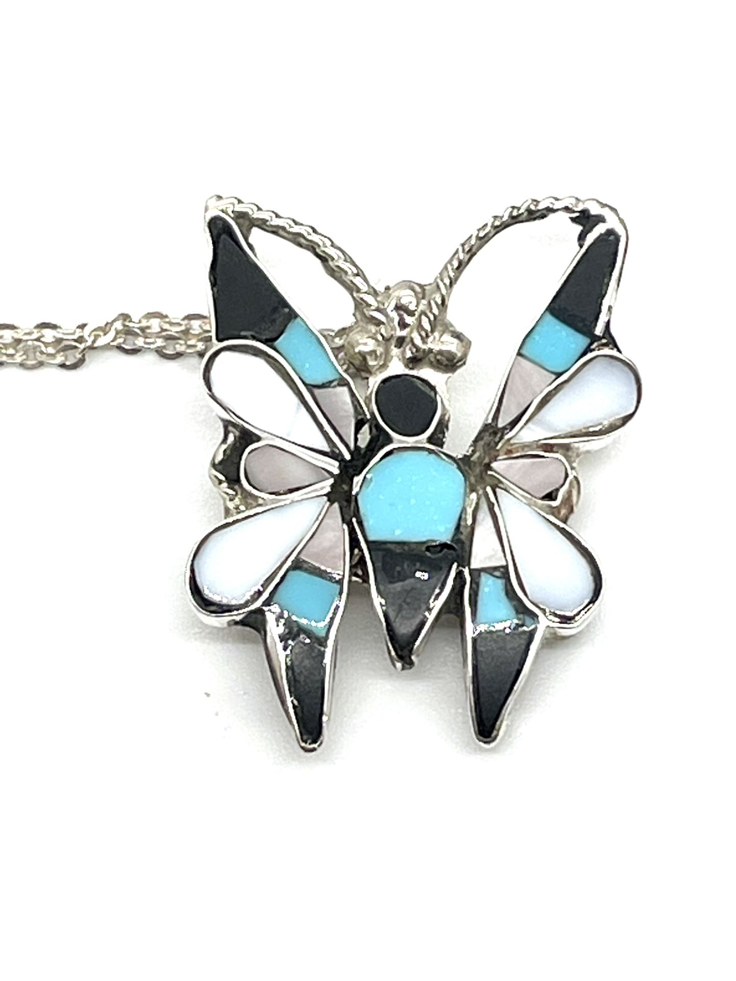 Inlaid Butterfly Necklace