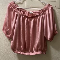 Pink Satin Top