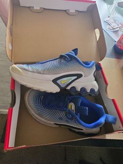 Nike Air Max Dn
 $110.00

Little Kids' Shoes

Racer Blue/Blue Fury/Black/Vibrant Yellow

Size 12.5C

Style FN4453-402