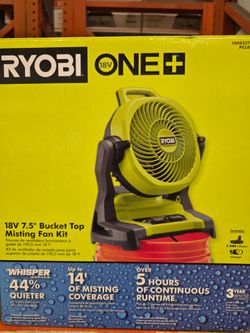 RYOBI 18V CORDLES VARIABLE SPEED MISTING FAN TOOL ONLY NEW