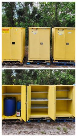 Flammable Fire Safety Cabinet 70"Hx43Wx34D  Chemical Locker Fire Deptment Approved