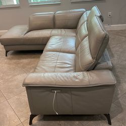 Leather sectional