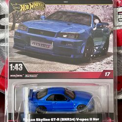 Hot Wheels Premium 1:43 Nissan GT-R R33 & R34