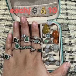 Jade Inlaid Ring Pendant