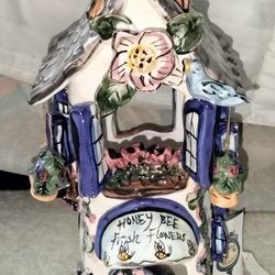 Blue Sky Pottery Candle Holder 