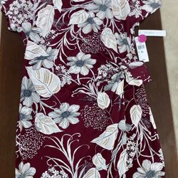 Burgundy Wrap Dress
