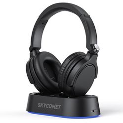 Wireless Headphones for TV Watching, TV Headphones Wireless for Seniors with TV Transmitter Charging Base, 65hrs Bluetooth Headset Compatible with All