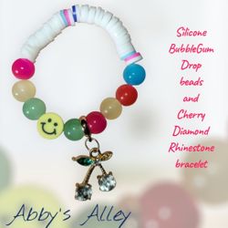 Bubble Gum Drop Bracelet With Charm Bracelet