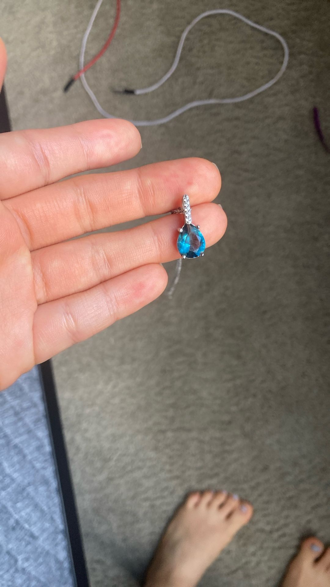 London Blue Topaz Sterling Silver Necklace