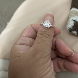 Real 925 Sterling Silver Wedding Ring Size 6/7