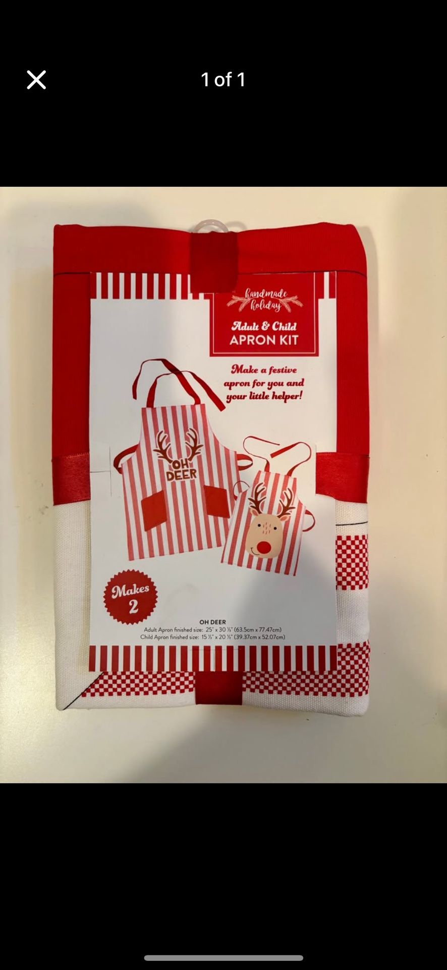 OH DEER! APRON Holiday Apron Kit for Adult & Child