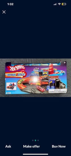 Hot Wheels Ultra Hots Sto & Go Course Et Rangement