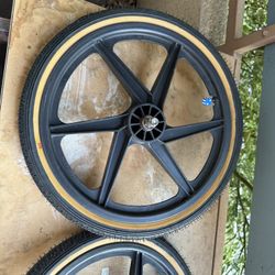 Pair of Black OGK Mags w/ Tires 