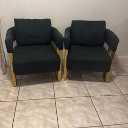 2 Butacones Modernos - Metal Dorado 