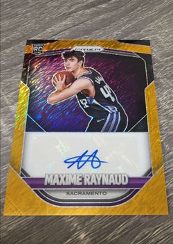 2025-26 Maxime Raynaud Panini Prizm Gold Shimmer Rookie Auto /10