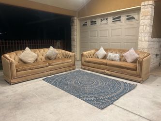 Free Delivery🚚 Brown Couch Set/ Sala Color Cafe