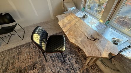 Live Edge Minimalist Maple Desk