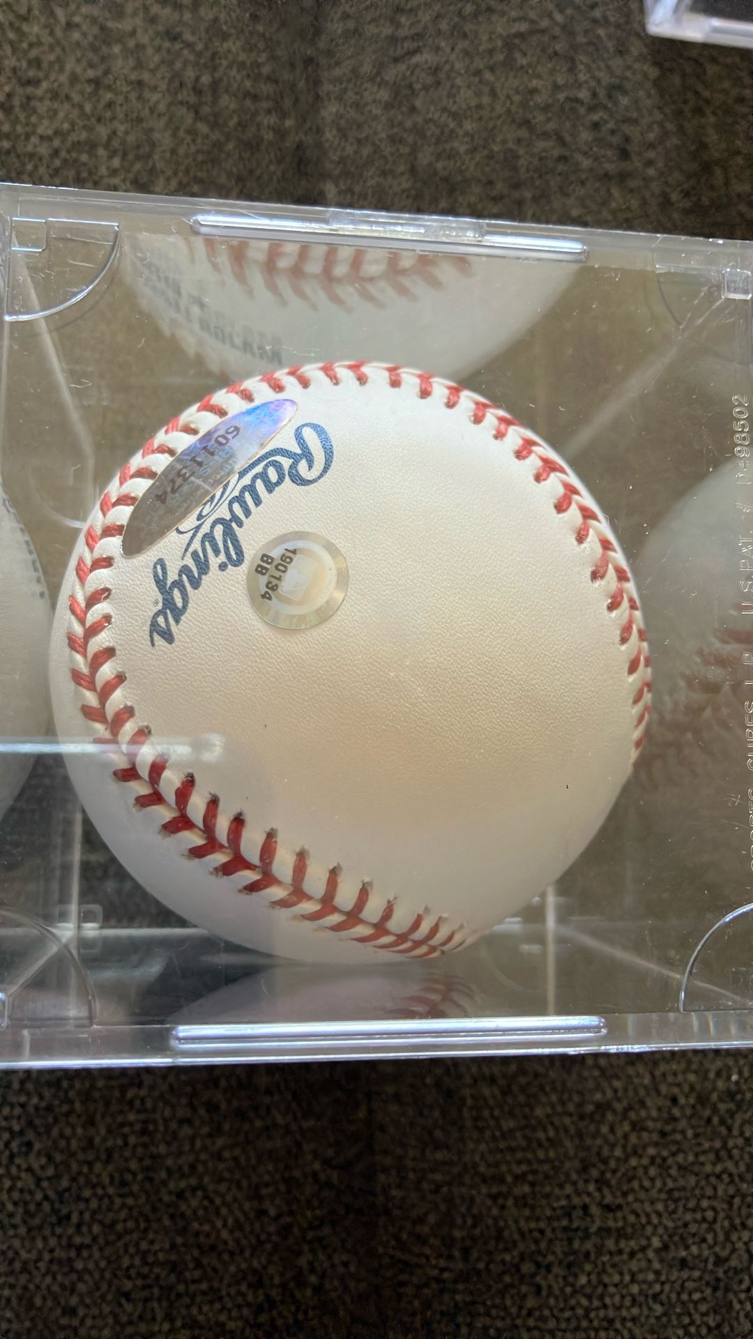 Autograph Baseball W Certificate