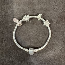 Carlo Biagi Sterling Snake Charm Bracelet