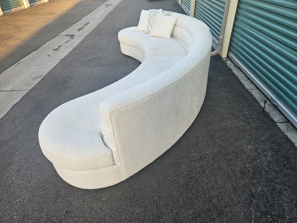 "Beatrix" Ivory Curved Sectional Couch ($2.5K Retail Value...50% Off!) FREE DELIVERY!!!