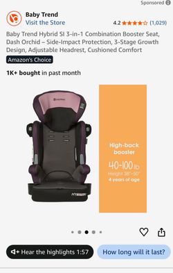 Baby Trend Hybrid SI 3-in-1 Booster Car Seat