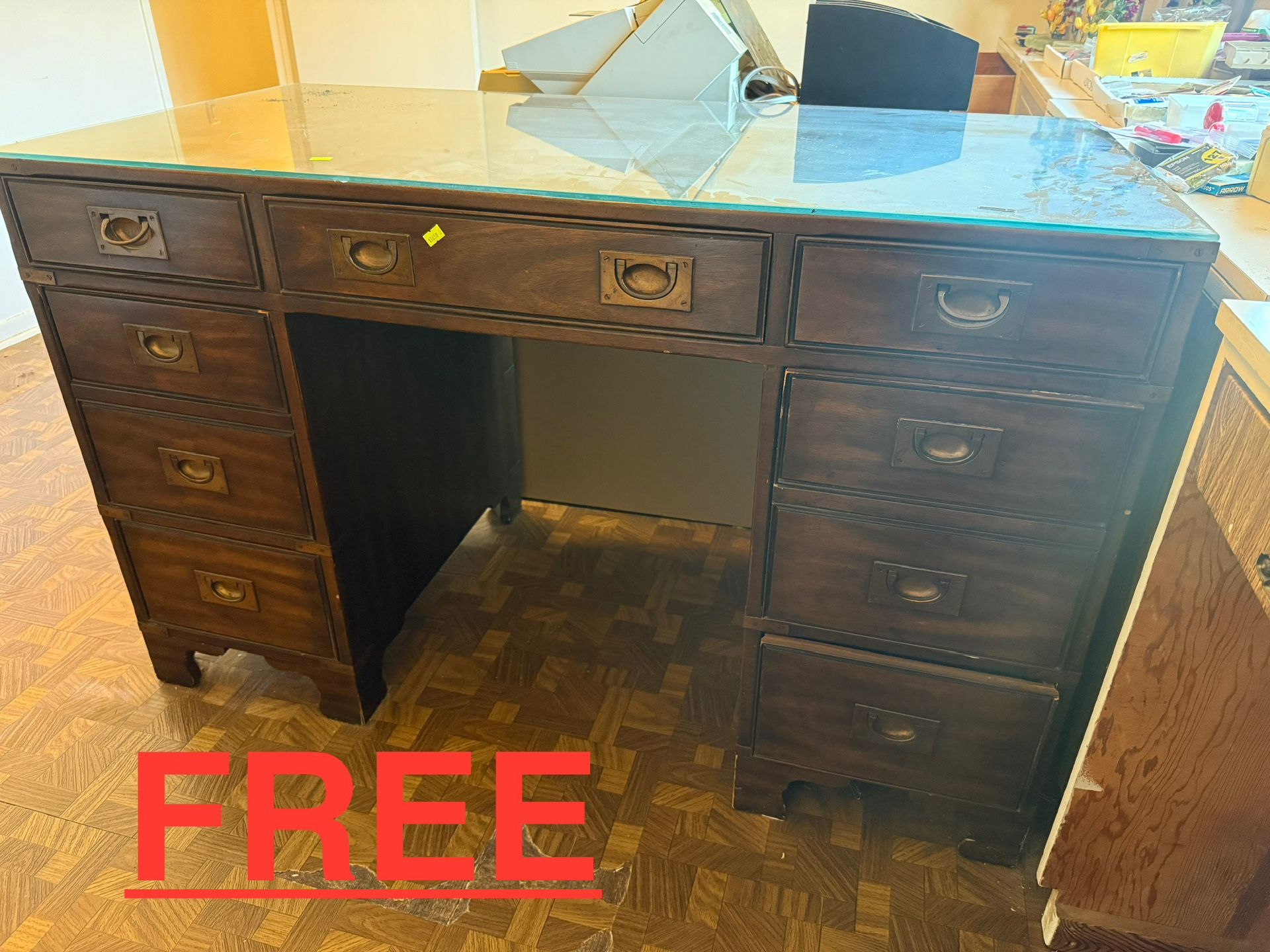 FREE CURB ALERT - Office Desk Wooden Mid Century