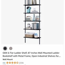 6-Tier Ladder Bookshelf