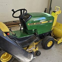 John Deere Riding Mower With Bags And Snow Blower