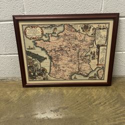 Vintage DANIEL DERVEAUX MAP FRANCE FROMAIGES ET VIGNOBLES PAID DE COCAGNE