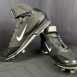 Nike Huarache Pro Mid Baseball Cleats Spikes Size 10,5 Black 599235-001