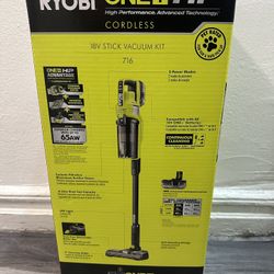 RYOBI 18V Cordless Stick Vacuum Cleaner Kit with Battery and Charger