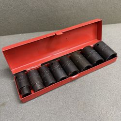 (8 pc) WALDEN USA 3/8” Dr. IMPACT SOCKET SET, 5/16–3/4”