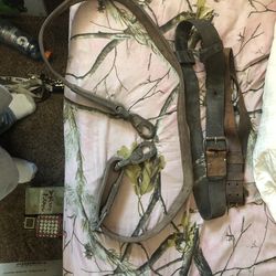 Antique tree climber also two antique belts one I think is for the antique telephone I have