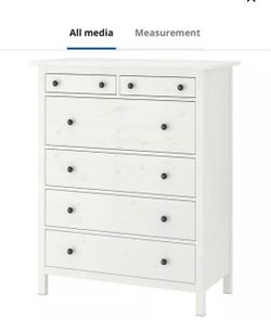 Ikea Hemnes/White Chest Dresser /6 Drawers