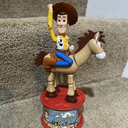 Disney Toy Story 2 Sheriff Woody Bullseye 8" Push Puppet Candy Dispenser Figure