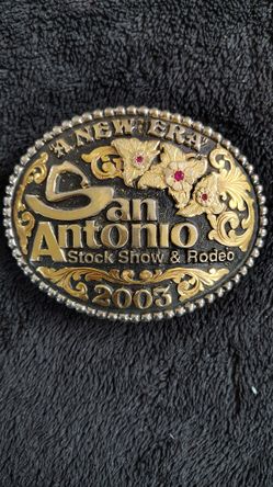 2003 San Antonio Stock Show And Rodeo Belt Buckle