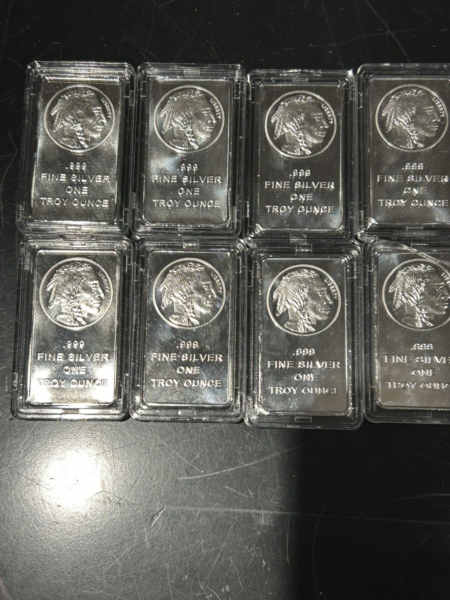 8 1oz Silver .999 Bars Bullion