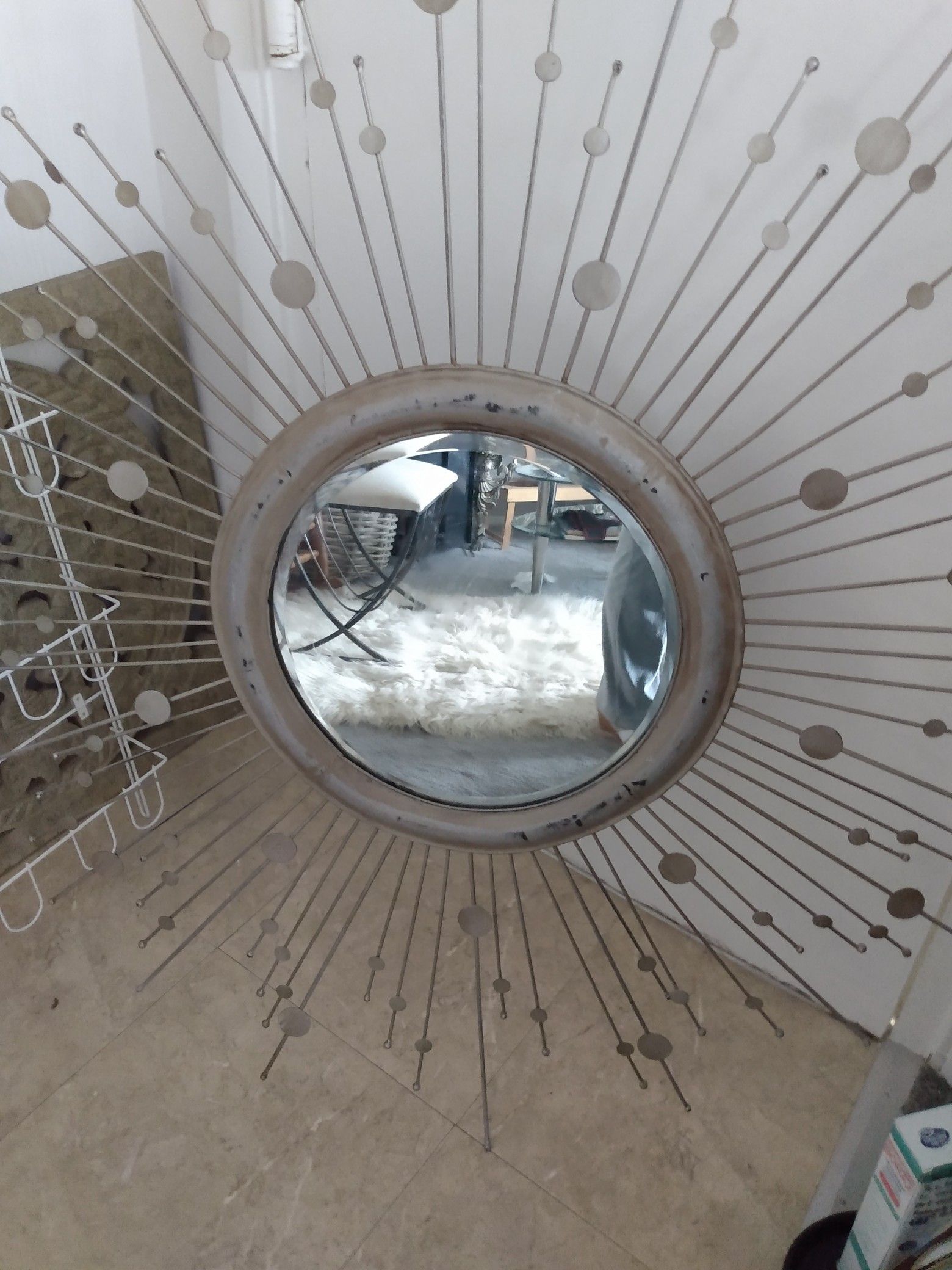 Large metal mirror 20"Mirror total 48"