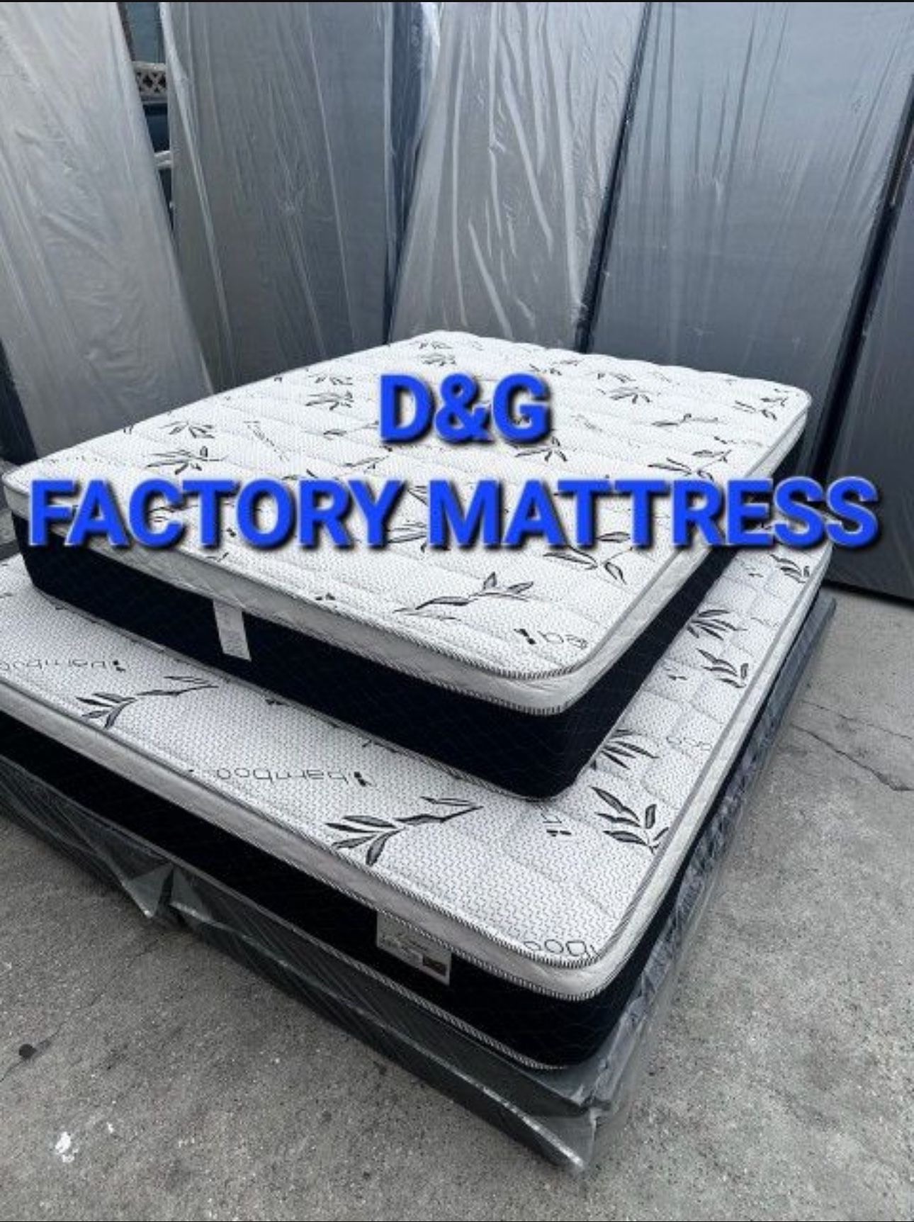 King Size Mattress Pillow Top New 12”