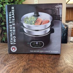 Stainless Steel Two Tier Steamer by Chef’s Counter