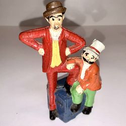 Vintage Cast Iron Mutt and Jeff  Penny Coin Bank ~ Nice