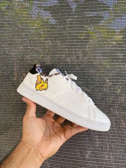 Adidas x Pokemon Advantage K Pikachu White Sneakers