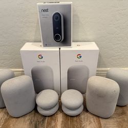 Nest collection (Audios, Minis, and a wired doorbell)