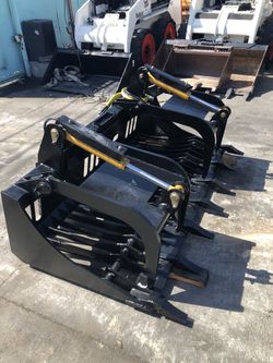 72” Heavy duty two cylinder Root Grapple Bucket
