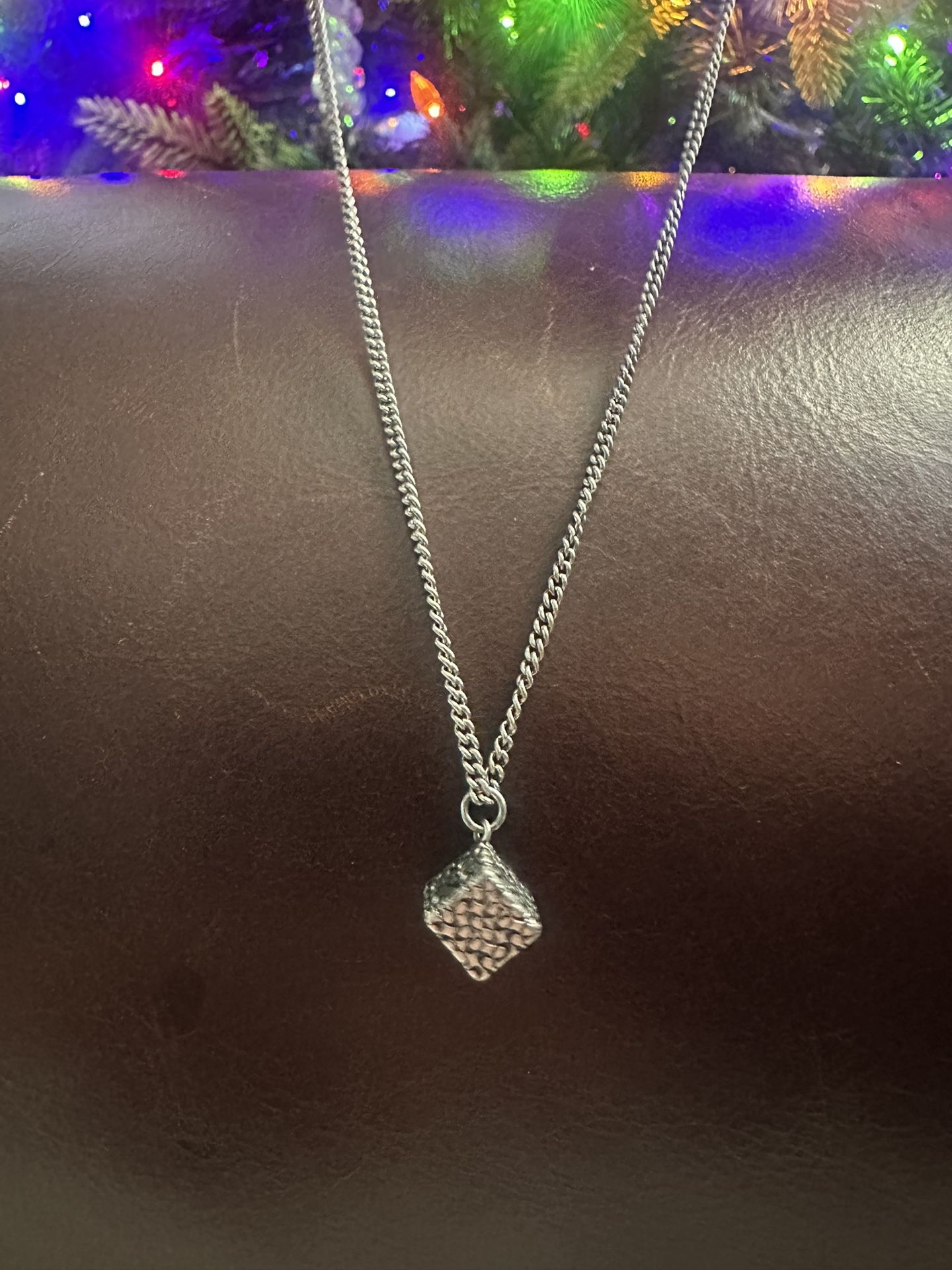 Coach Quilted Cube Necklace